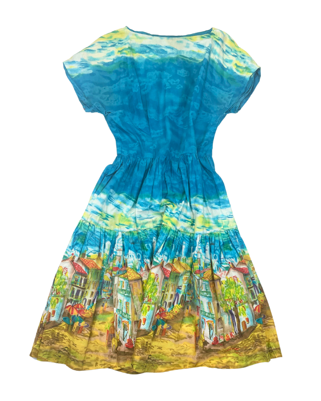 Blue Sea Pattern Dress