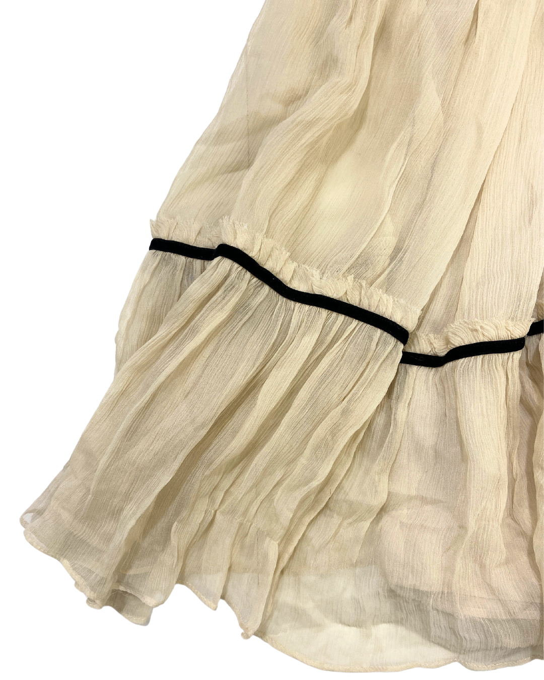 BCBG Maxazira Flowy Cream Mini Dress