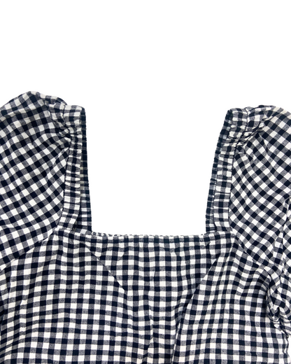 Any Day Gingham Puff Sleeve Top