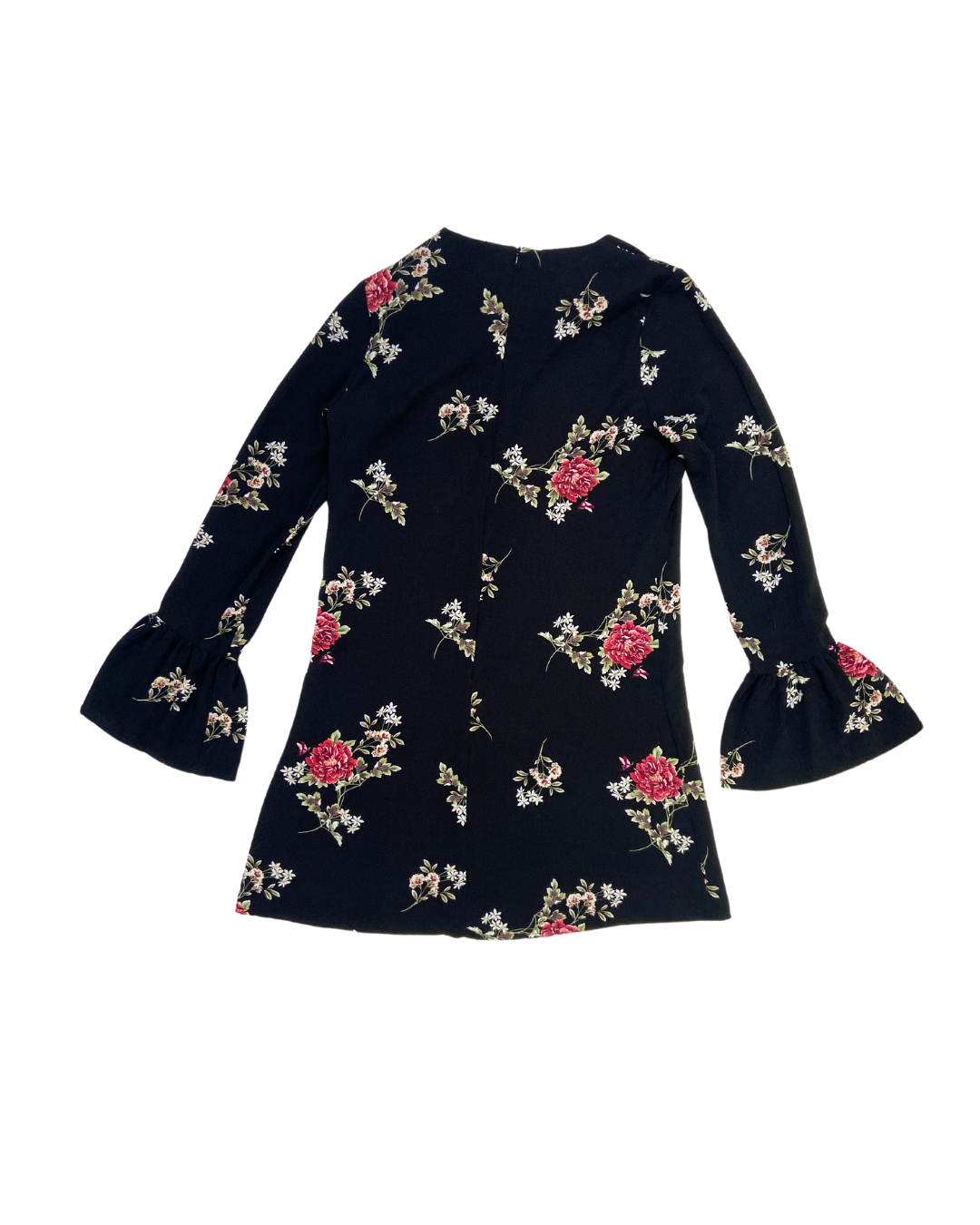 Missguided Floral Bell Sleeve Dress