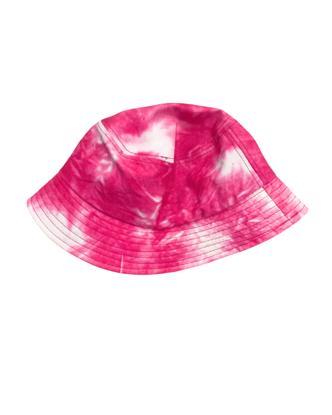 Living Cool" Pink Tie Dye Bucket Hat