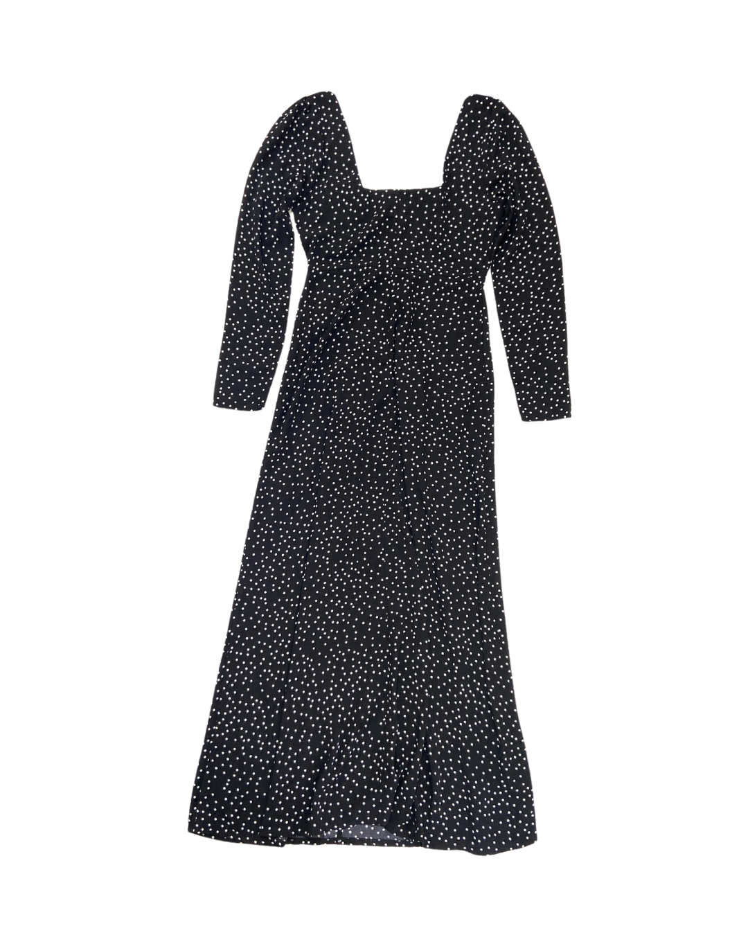 Nasty Gal Black Polka Dot Midi Dress