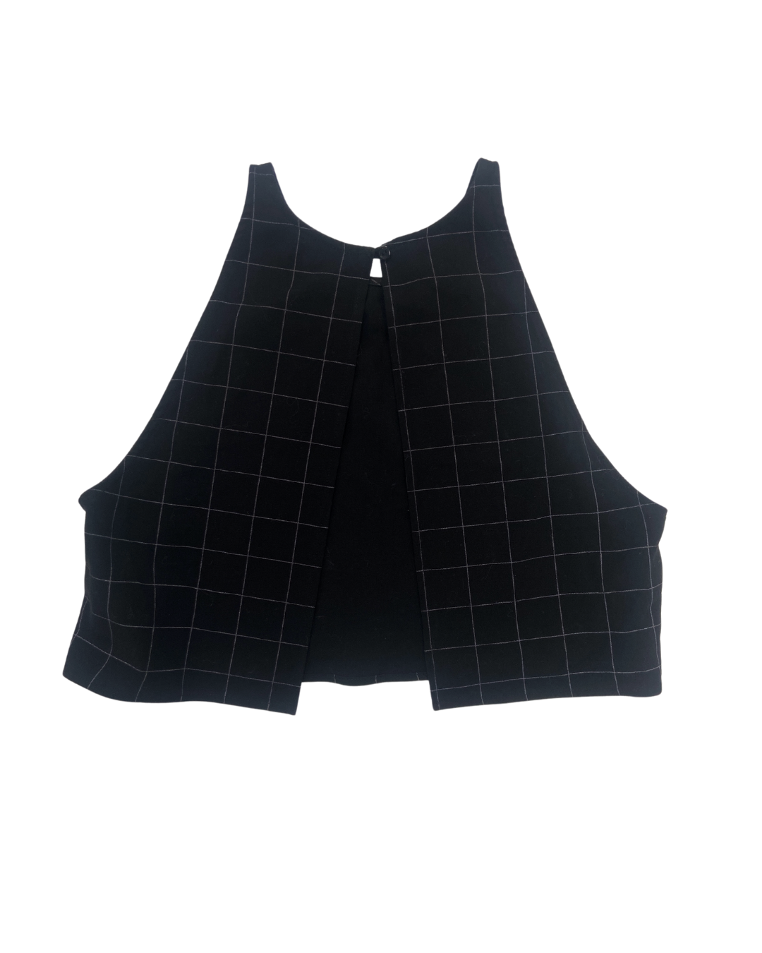 second hand American Apparel American Apparel Open Back Checkered Crop Top 8 OWNI