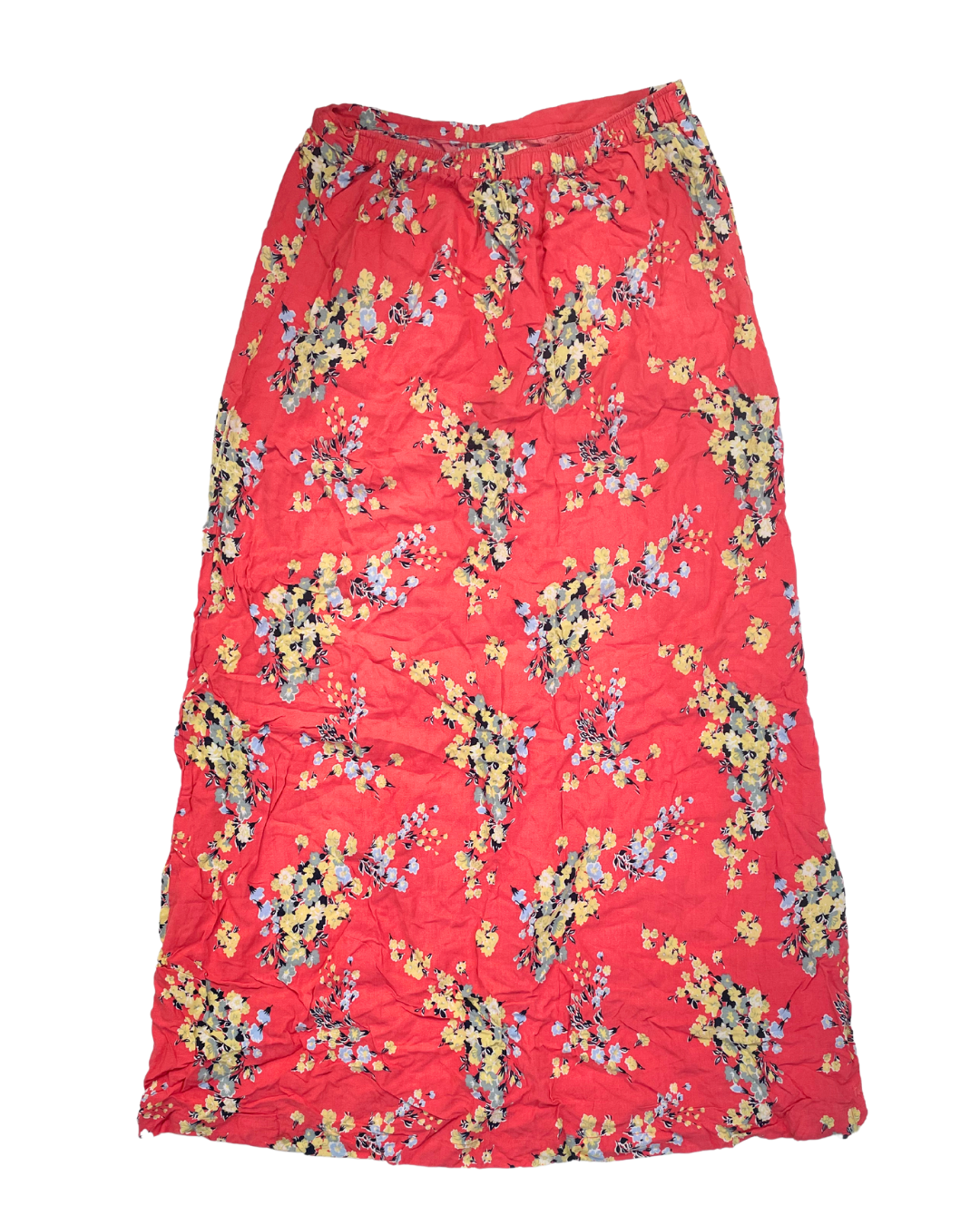 Fat Face Red Floral Maxi Skirt