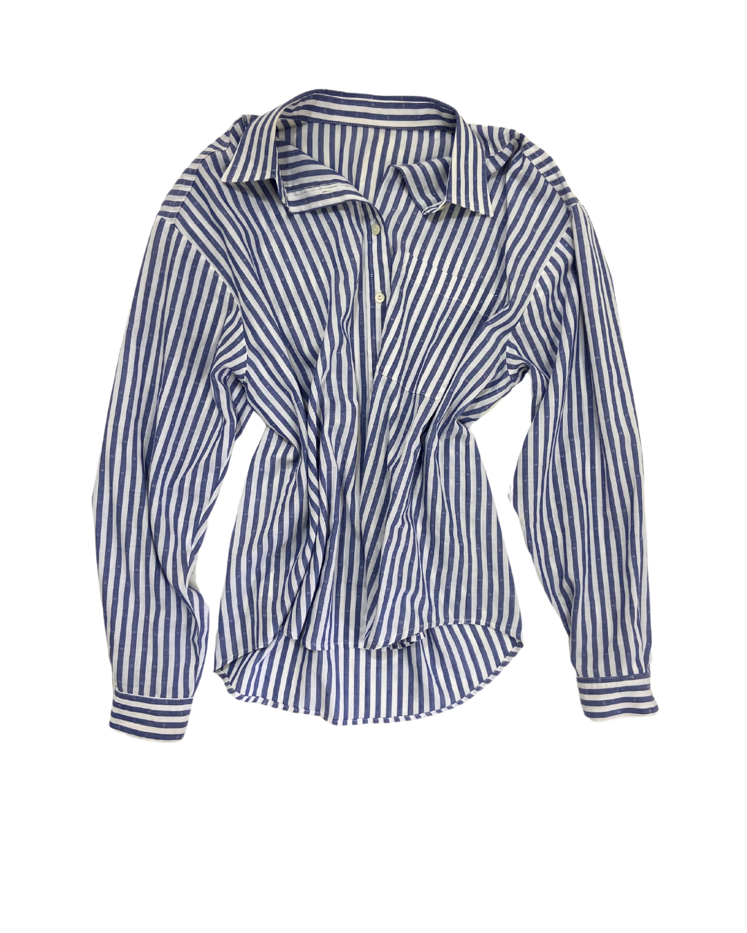 St Michael Blue Striped Shirt