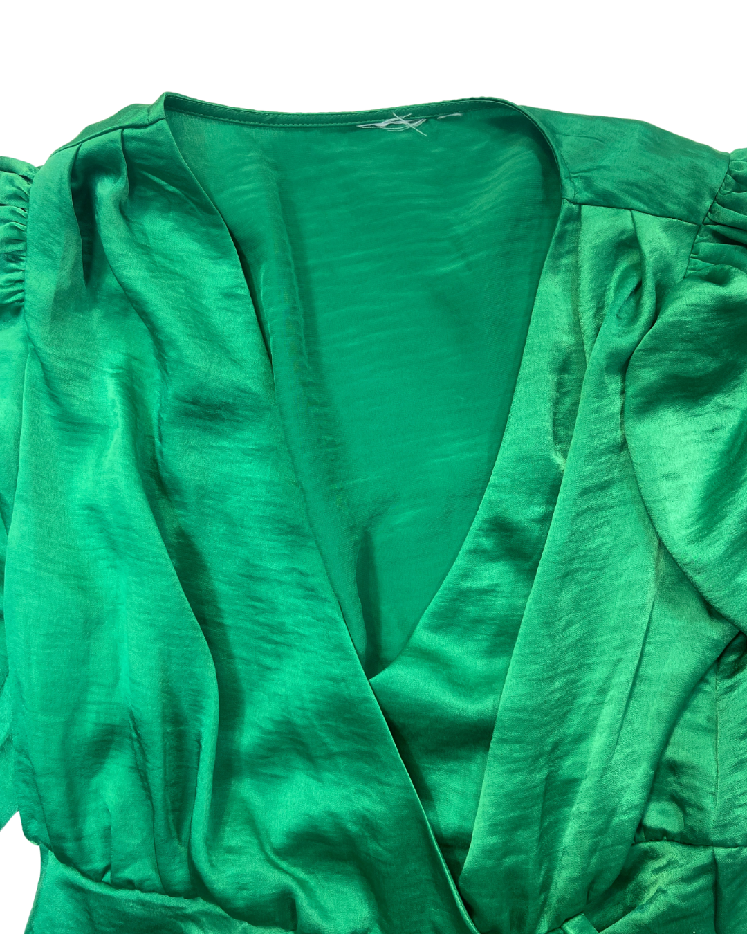 Vila Green Satin Mini Dress OWNI Vila Green Satin Mini Dress OWNI