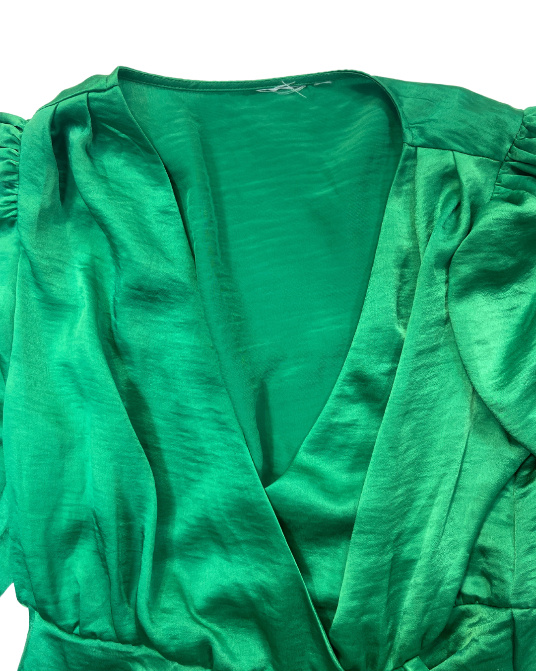 Vila Green Satin Mini Dress