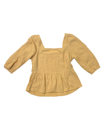 Yellow Puff Sleeve Top