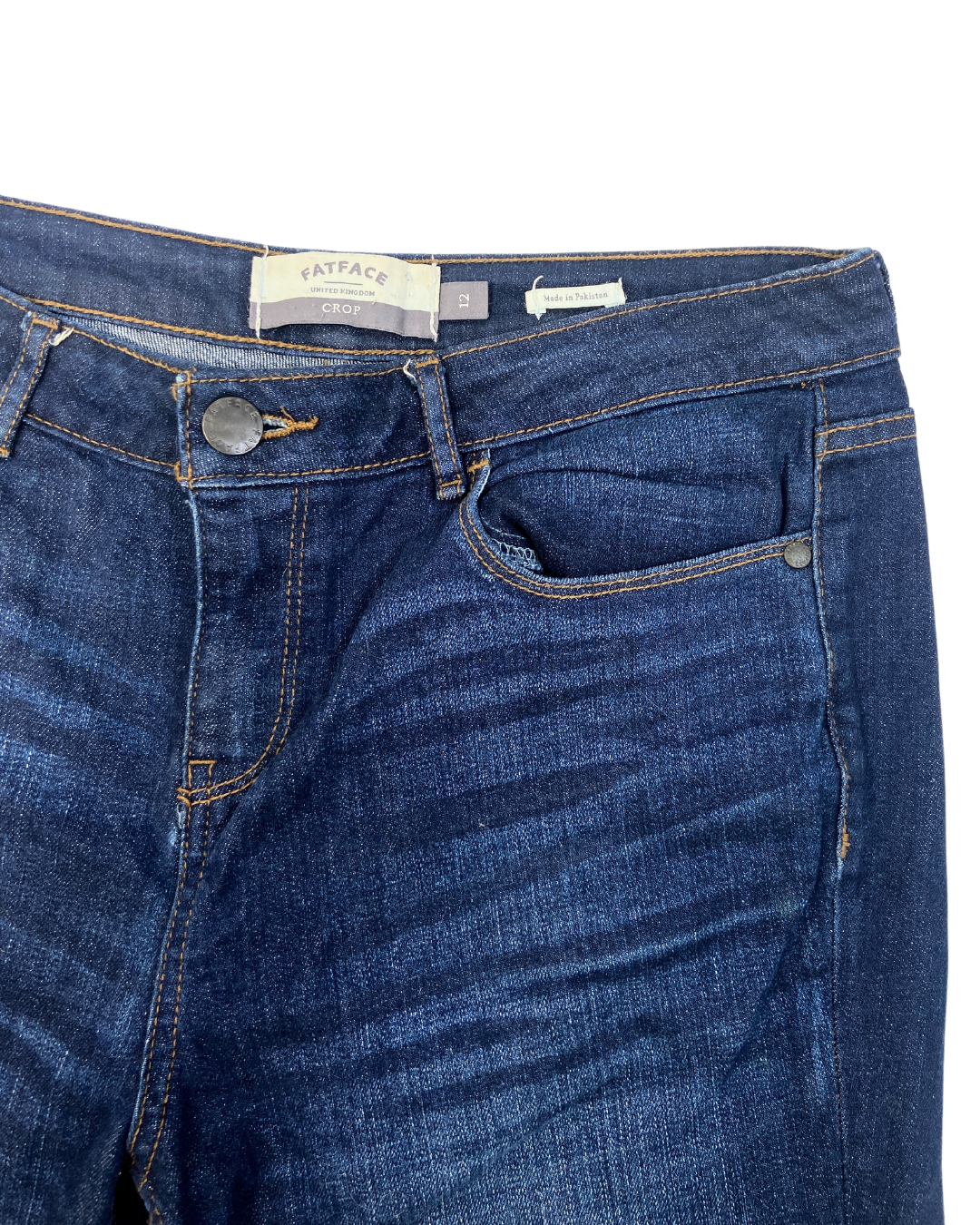 Fat Face Dark Wash Crop Denim Jeans