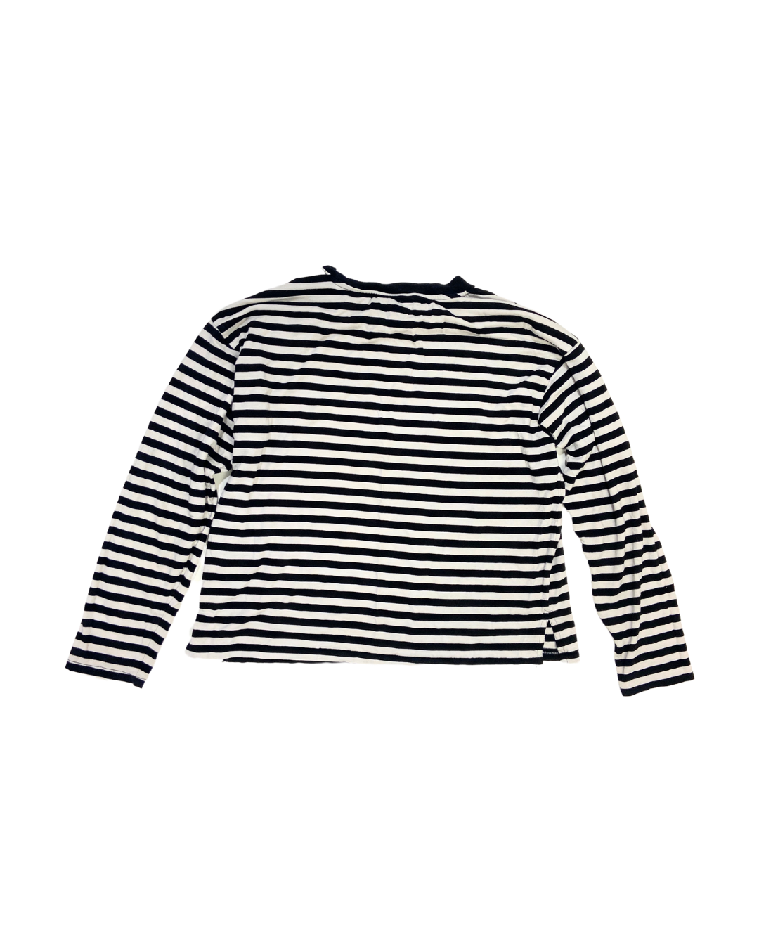 Monki Black and White Striped Long-Sleeve Top