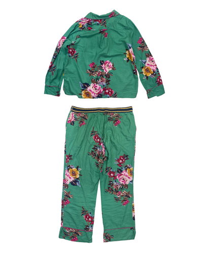 second hand Joules Joules Green Floral Pyjama Set 20 OWNI