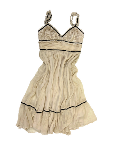 BCBG Maxazira Flowy Cream Mini Dress – OWNI