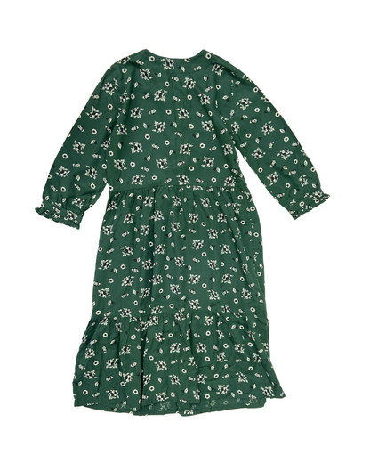 People Tree Green Flower Midi Dress