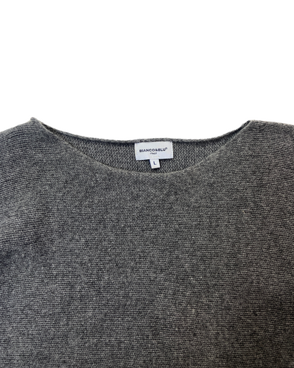 Bianco and Blue Grey Knit Jumper