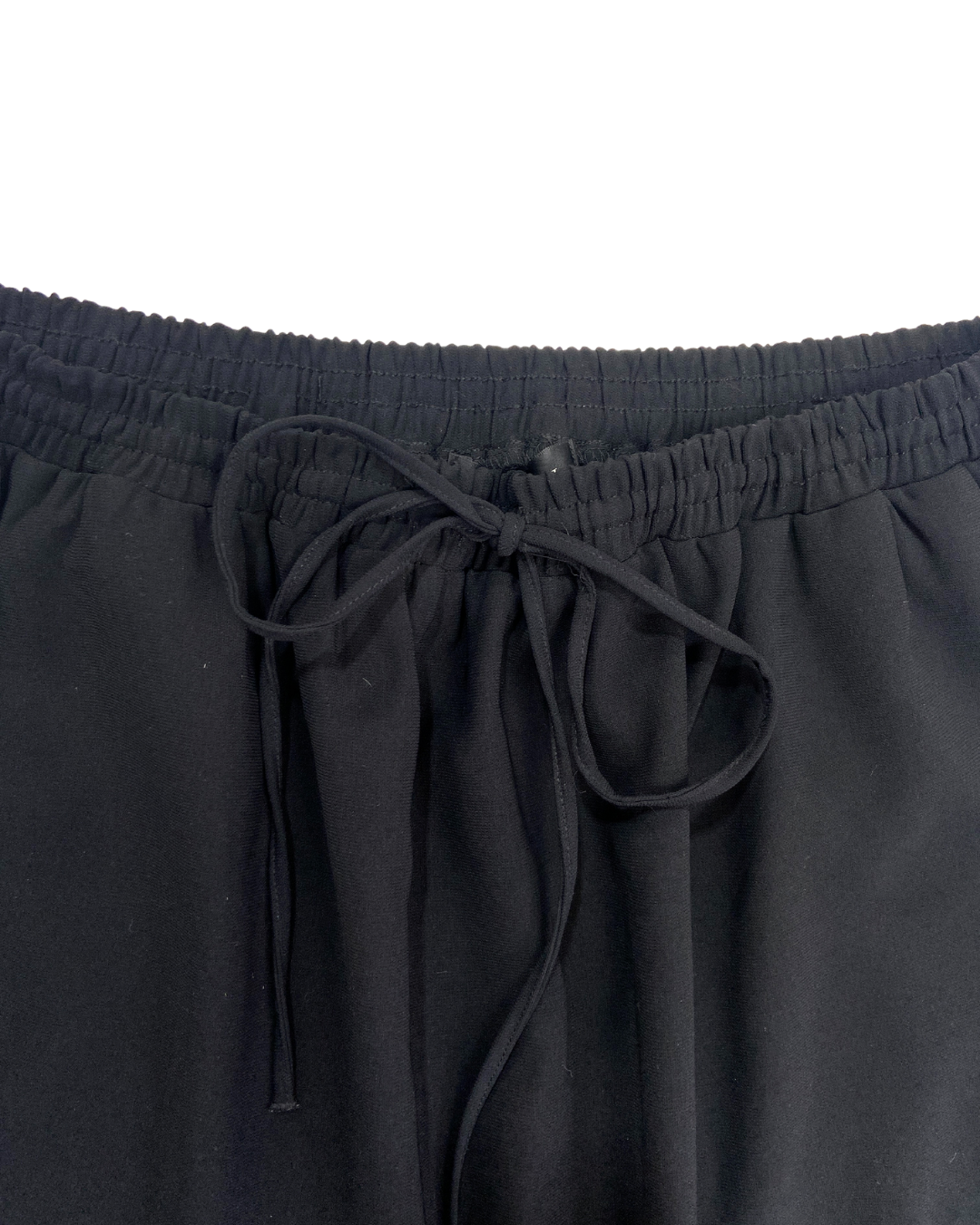 Mango Drawstring Black Mini Skirt