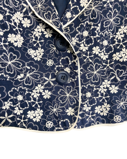 Alex and Co Navy Floral Blazer