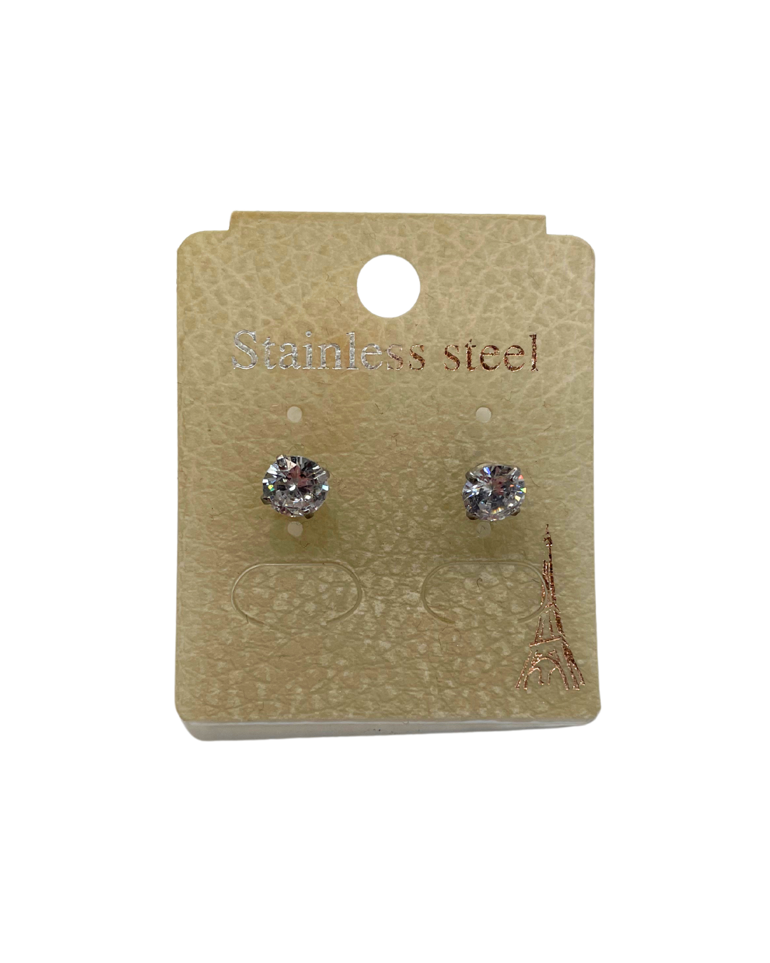 Silver Tone Gem Earrings