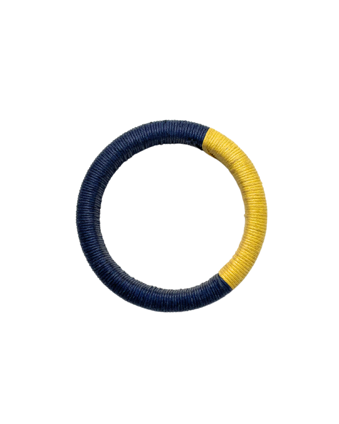 Blue Bangle with Yellow Stripe