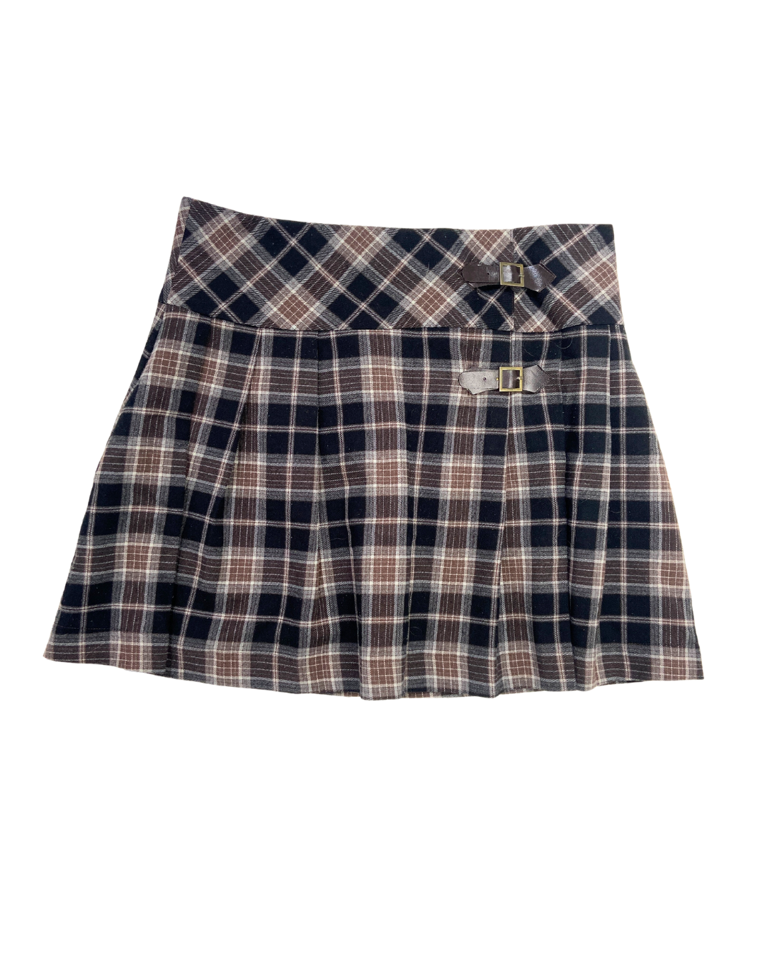 Brown Tartan Mini Skirt OWNI