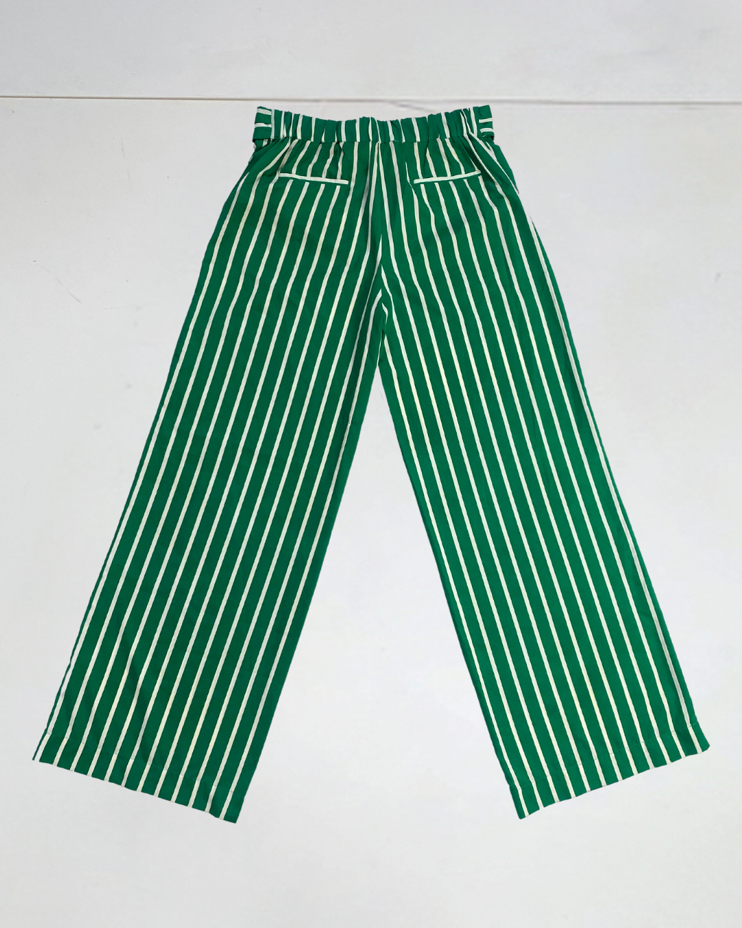 Striped Green Trouser Bundle (Trouser &amp; Tshirt) (Size 12)