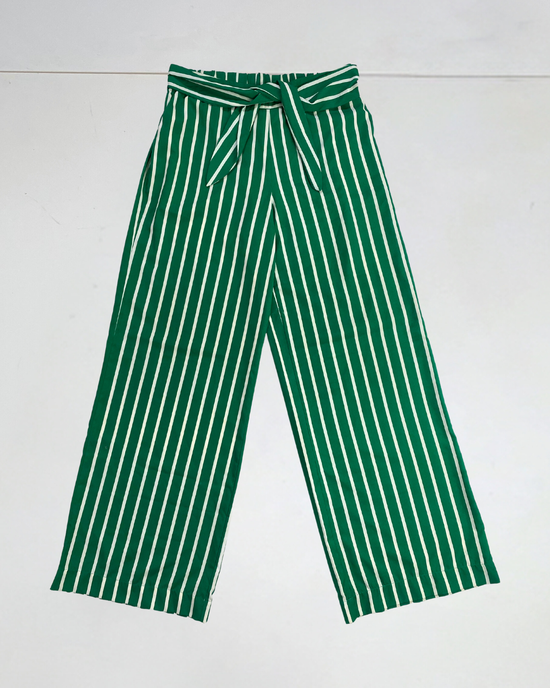 Striped Green Trouser Bundle (Trouser &amp; Tshirt) (Size 12)