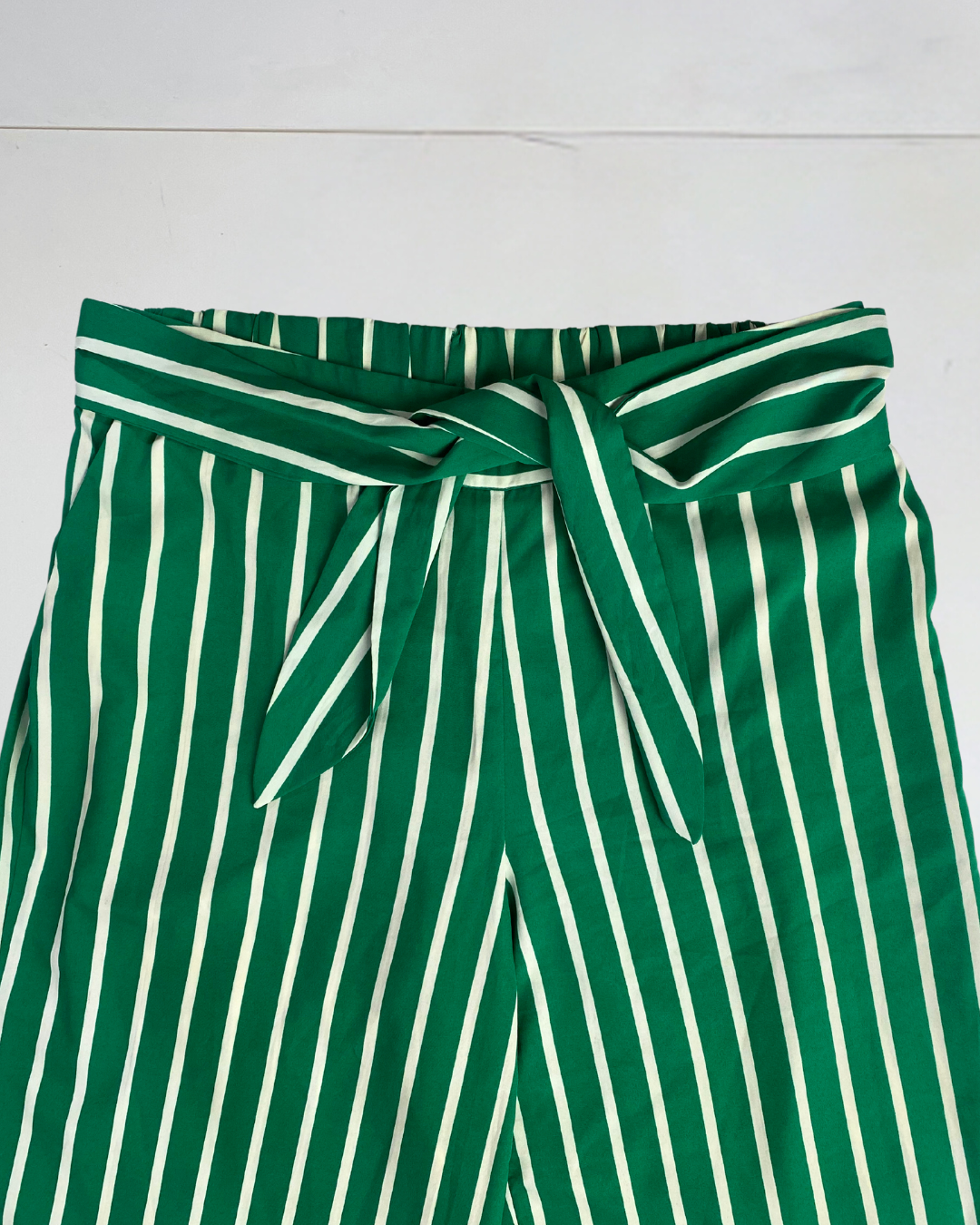 Striped Green Trouser Bundle (Trouser &amp; Tshirt) (Size 12)