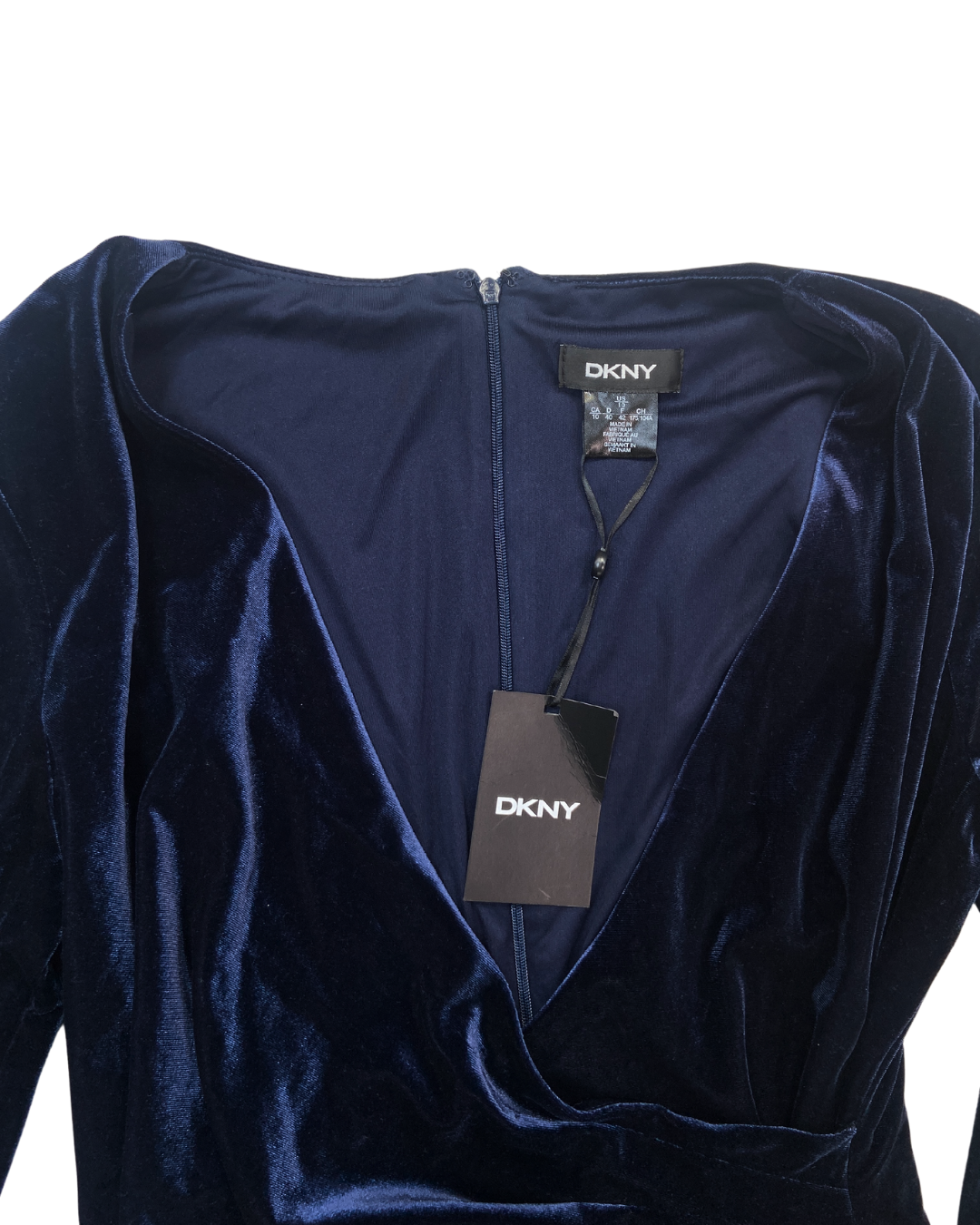 DKNY Blue Velvet Dress