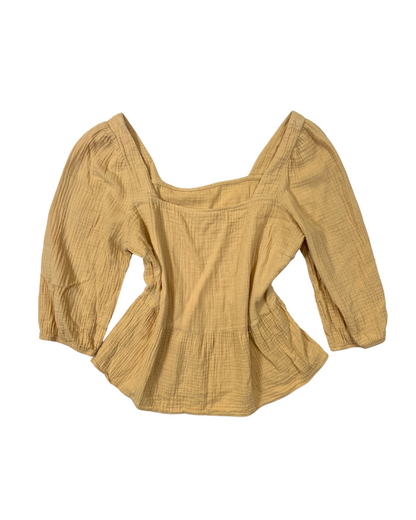 Yellow Puff Sleeve Top