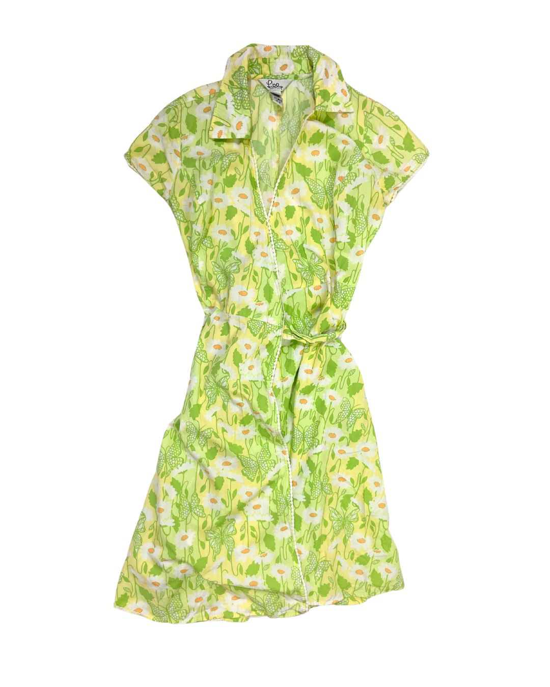 Floral Green Wrap Dress