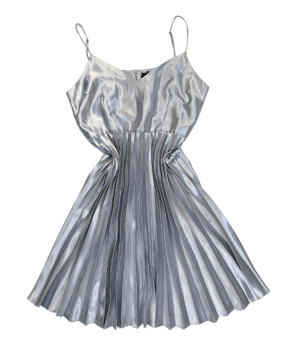 Dorothy Perkins Silver Pleated Dress