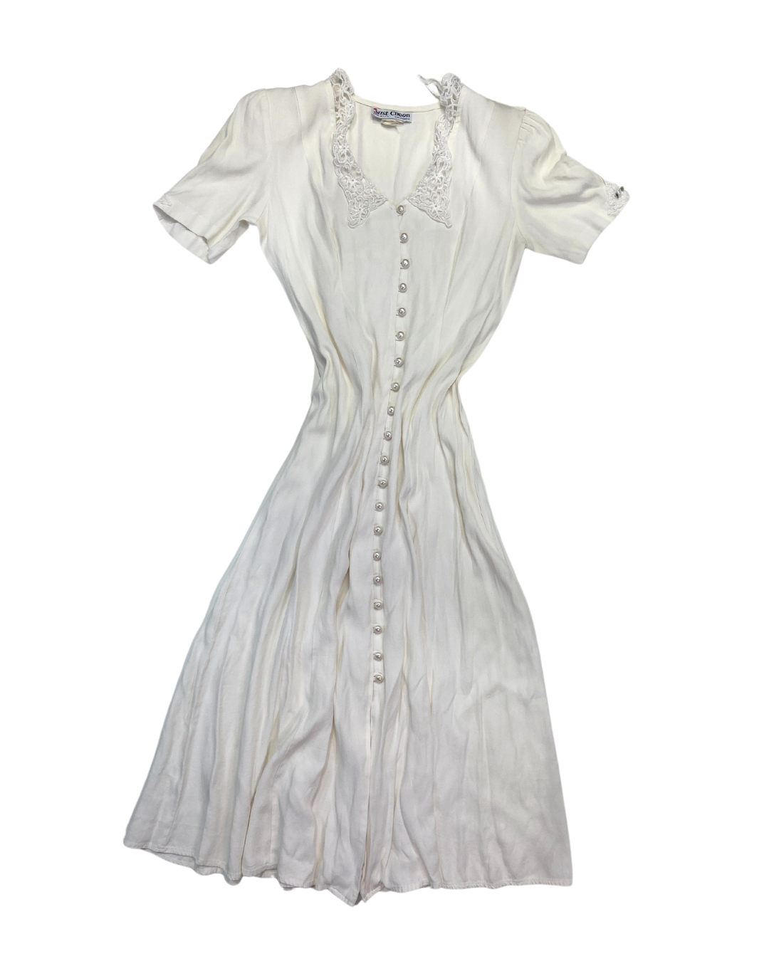 Just Choon White Vintage Button Up Dress – OWNI Just Choon White Vintage Button Up Dress – OWNI