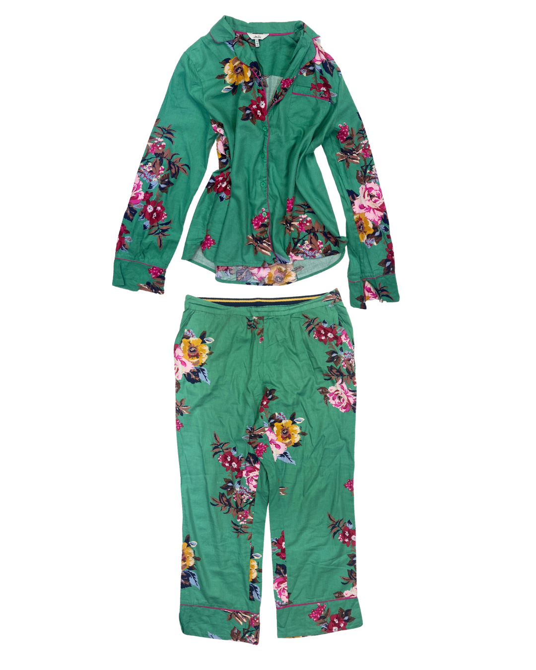 second hand Joules Joules Green Floral Pyjama Set 20 OWNI