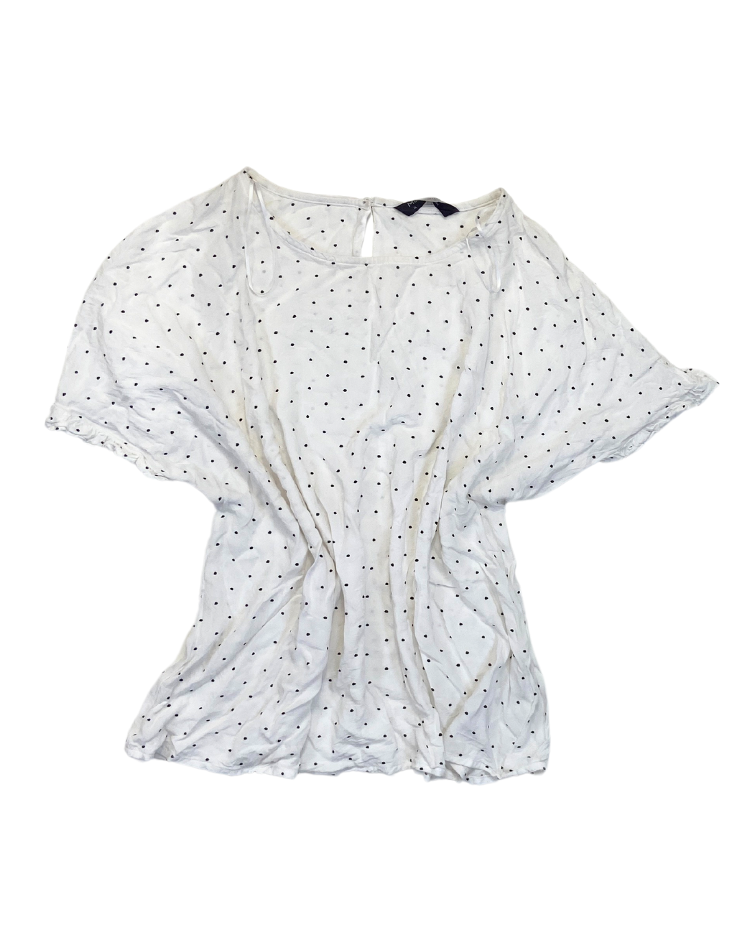 M&S White Polka Dot Shirt
