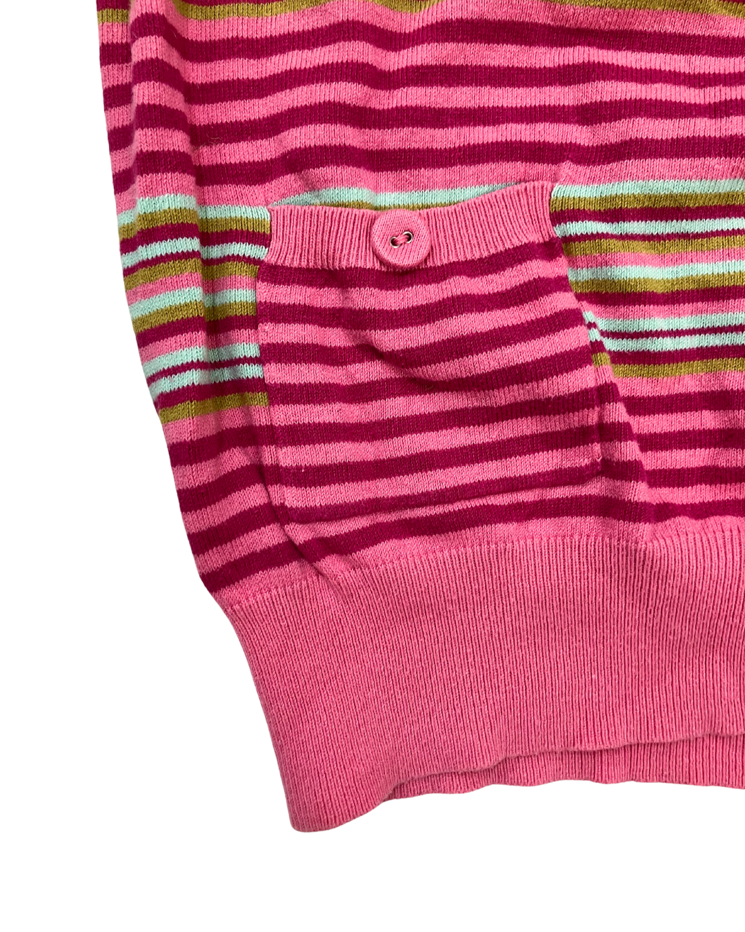 Next Pink Stripe Short Sleeve Cardigan