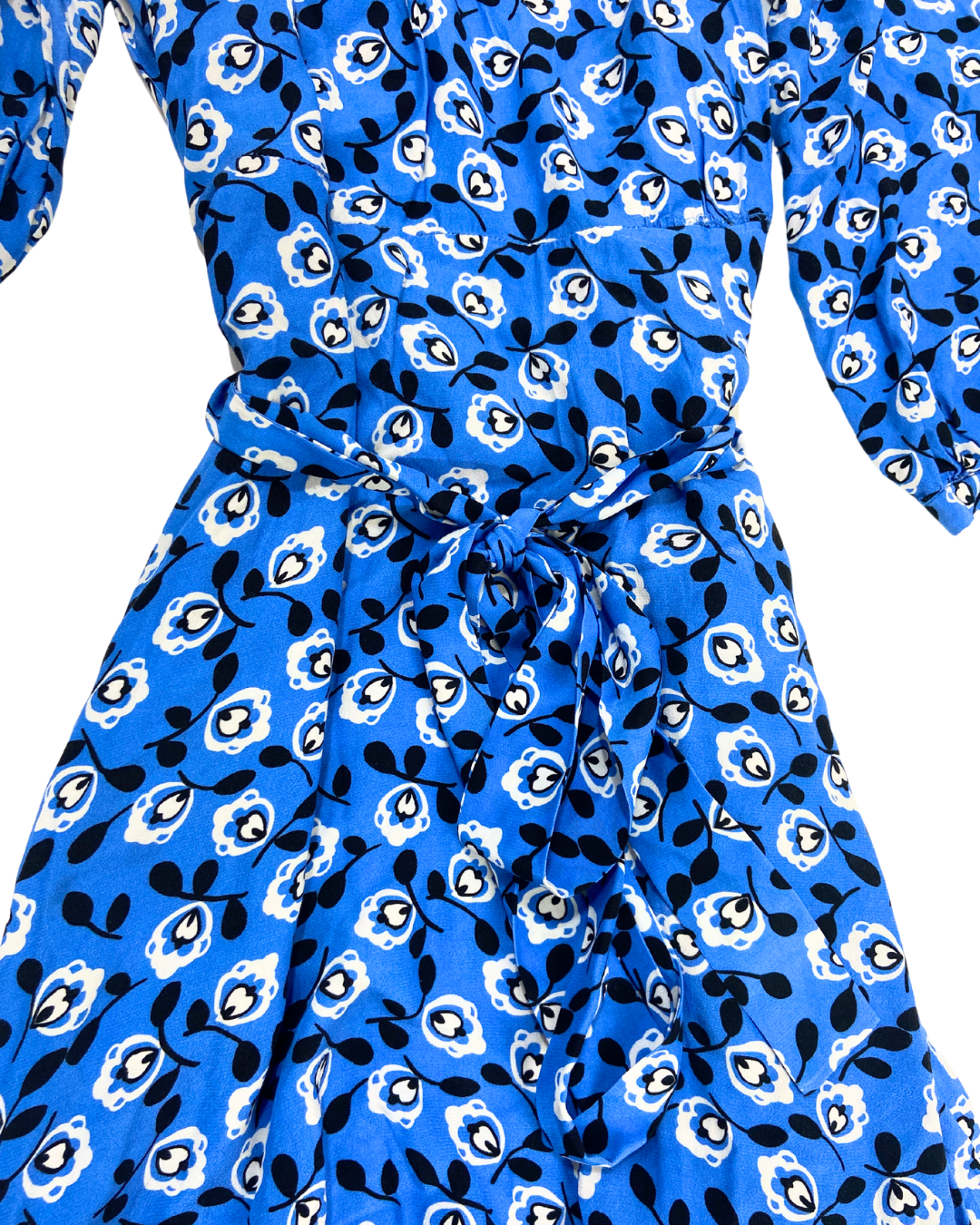 Cefinn Blue Floral Midi Dress