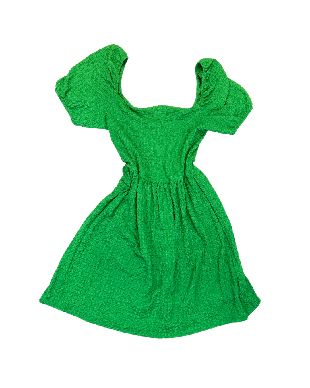H&amp;M Green Waffle Mini Dress