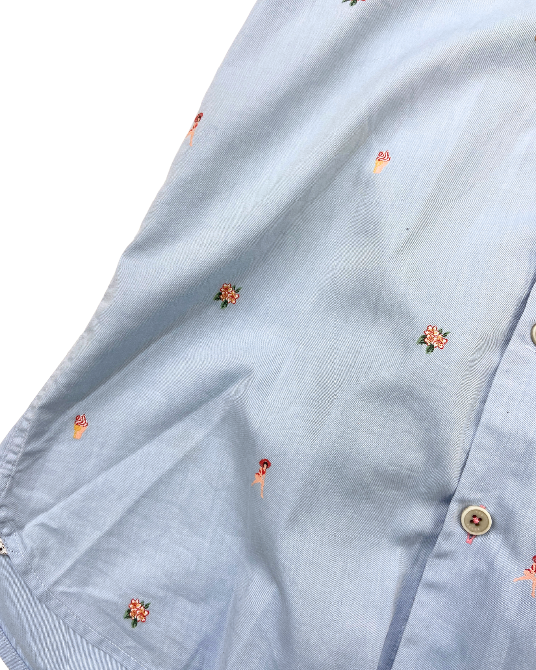 Ted Baker Blue Embroidered Shirt