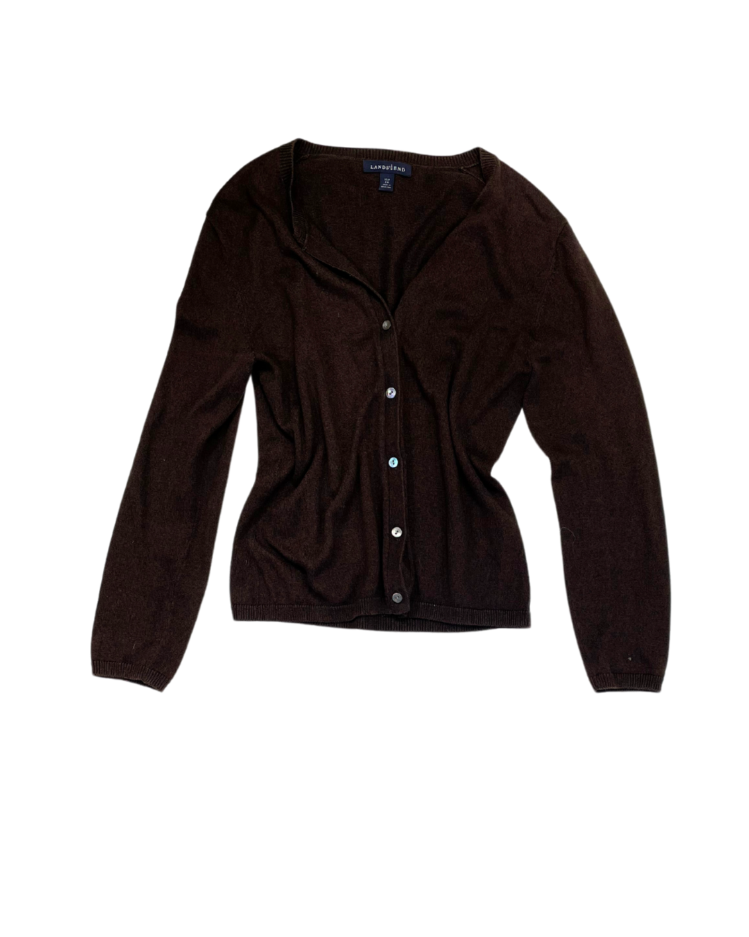 Lands End Brown Cardigan