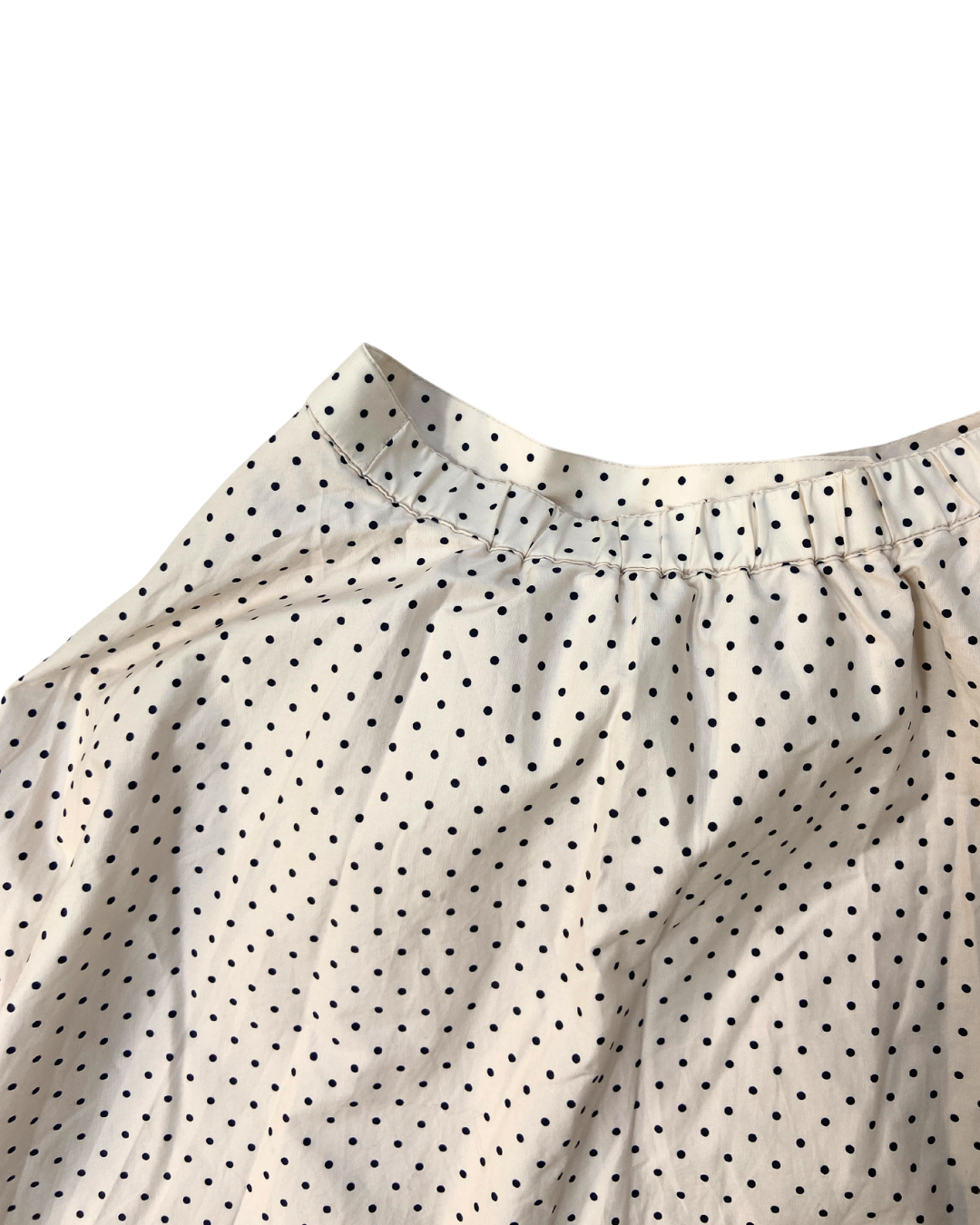 Uniqlo Cream Polka Dot Mini Skirt Size M