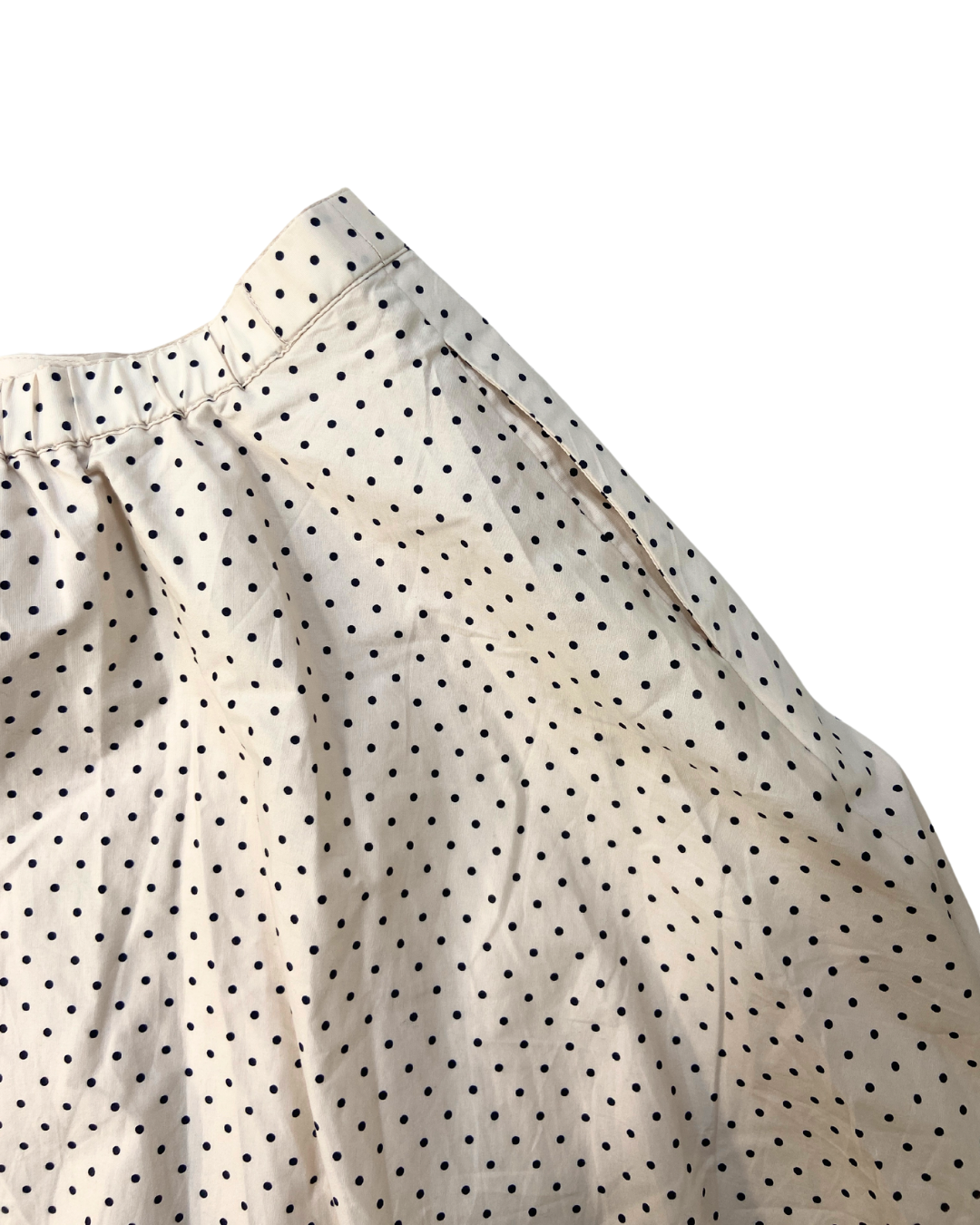 Uniqlo Cream Polka Dot Mini Skirt Size M