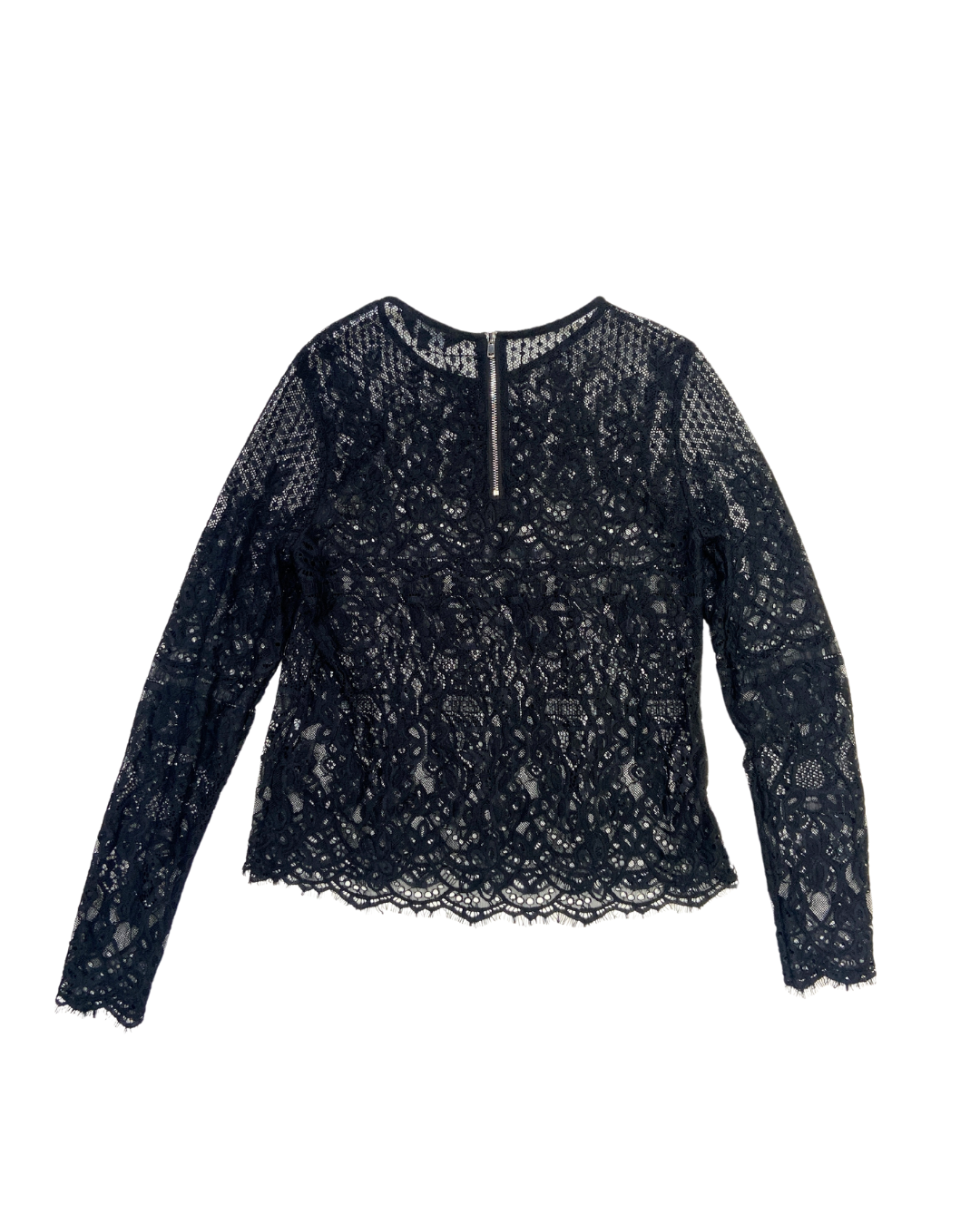 New Look Lace Top with Zippered Back