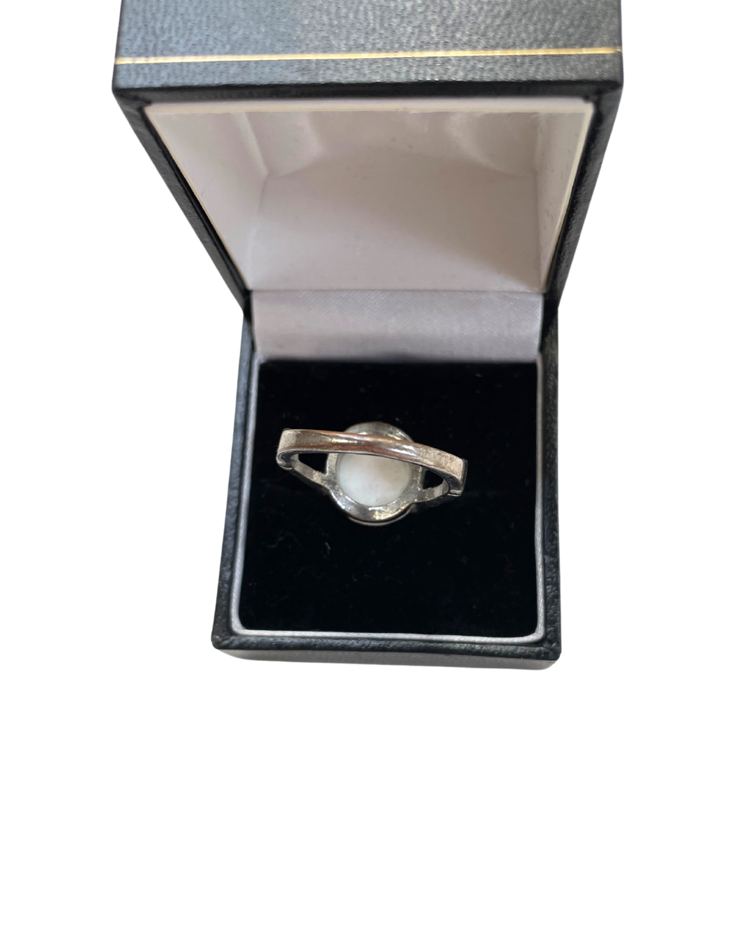 Silver Tone Pearlescent Ring