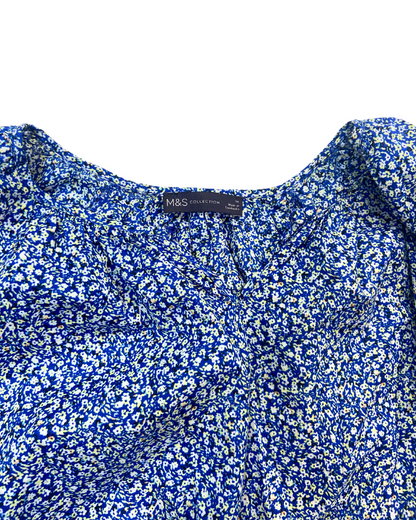 Marks and Spencer Blue Floral Mini Dress