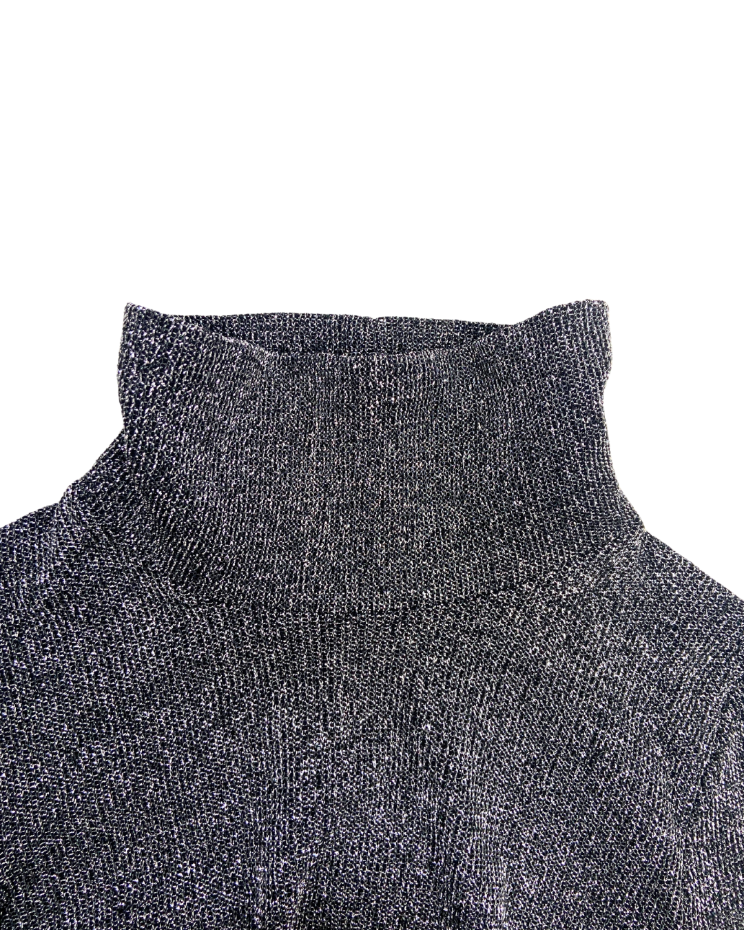 Vintage Black Glitter Roll Neck Jumper