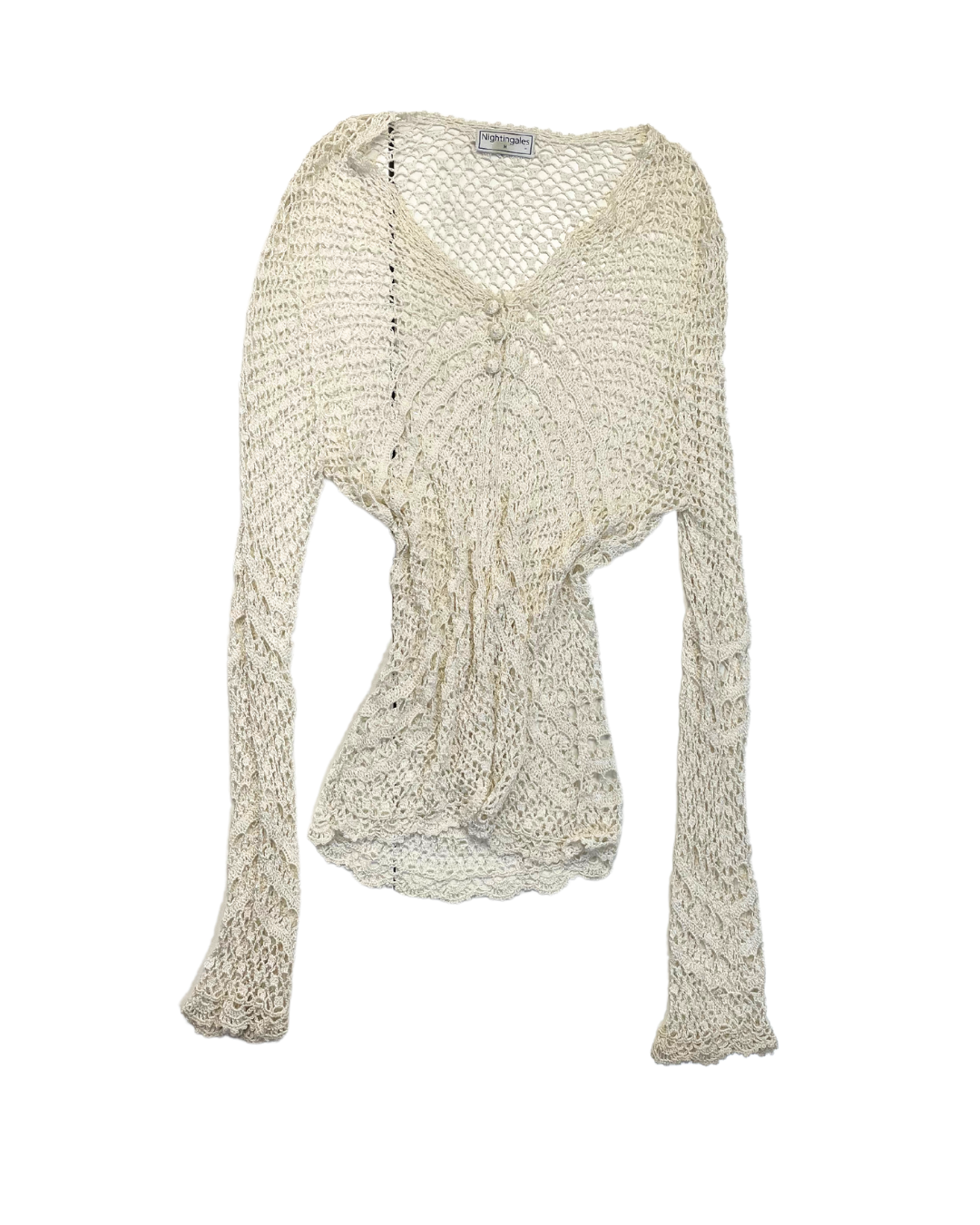 Nightingales Crochet Long Sleeve Top