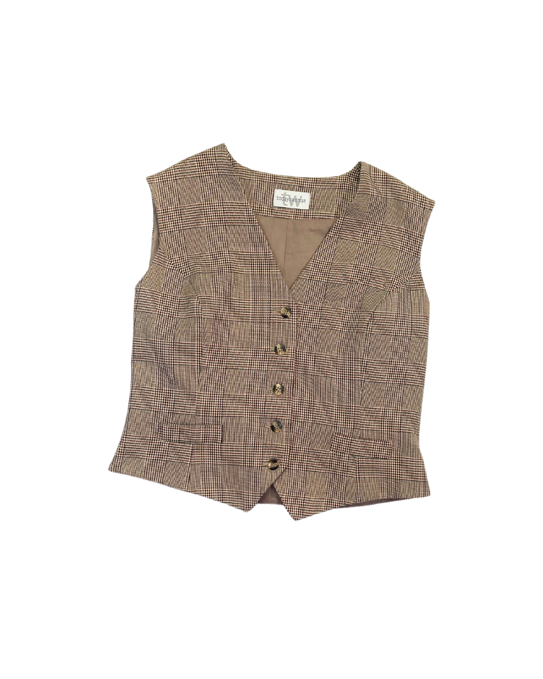 todayswoman Checkered Waistcoat