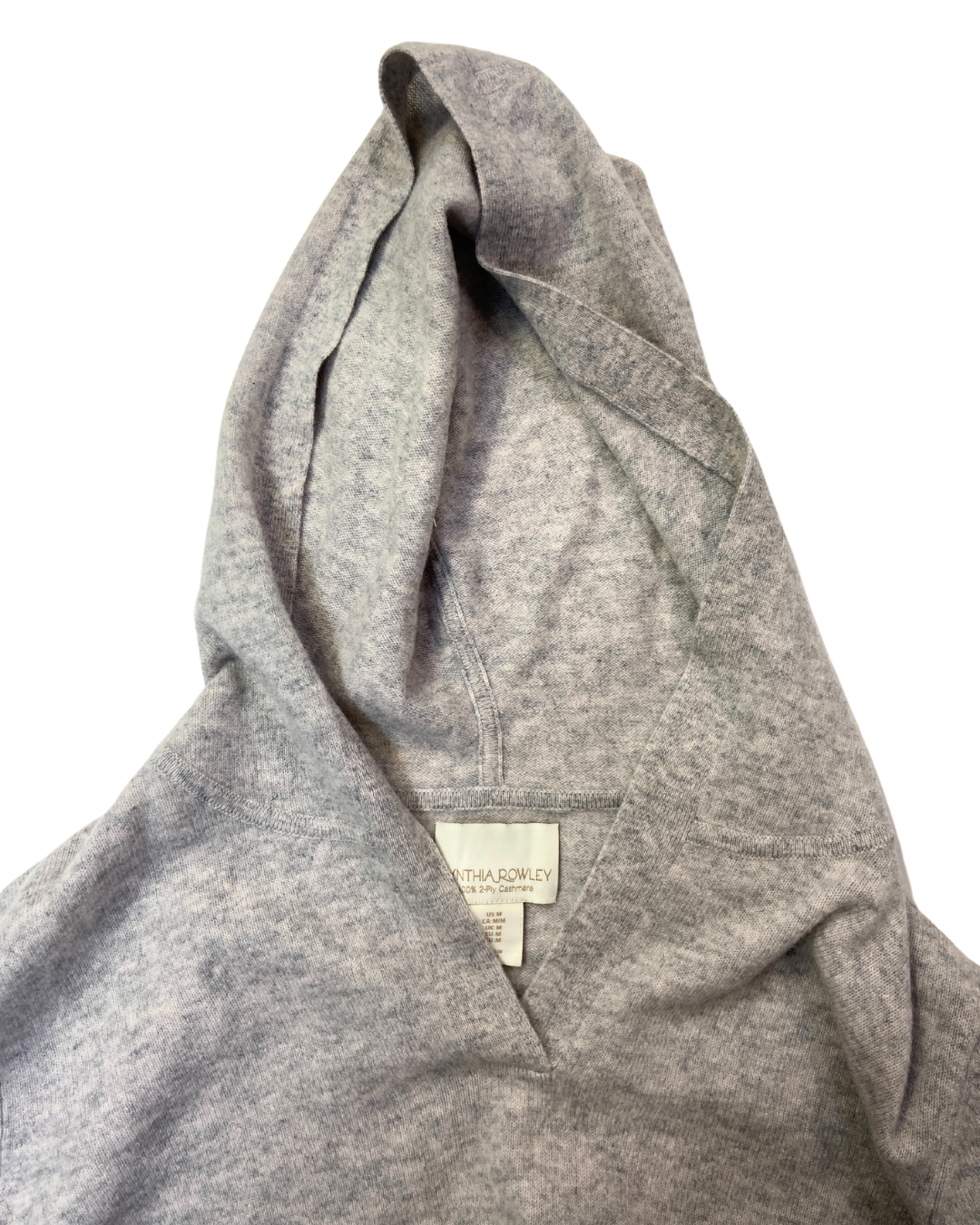 Cynthia Rowley Grey Cashmere Hooded Jumper