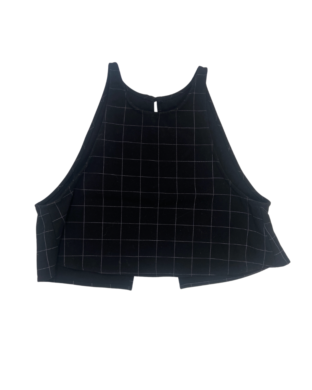 second hand American Apparel American Apparel Open Back Checkered Crop Top 8 OWNI