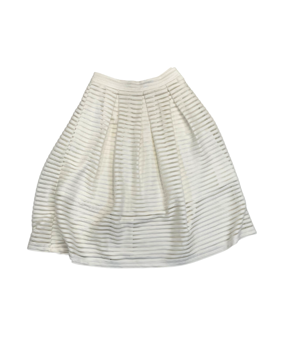 Dotti White Stripe Midi Skirt