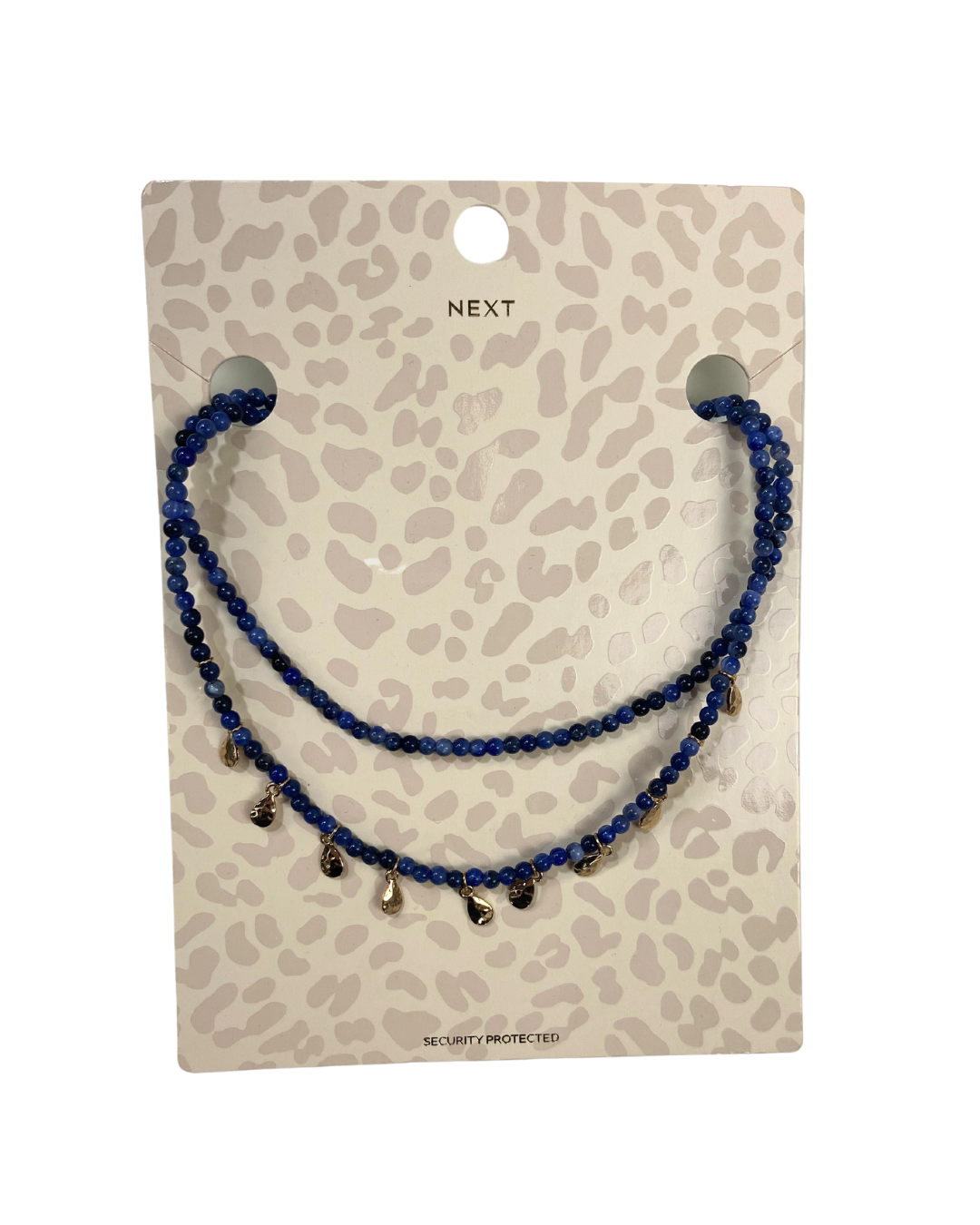 Next Blue Beaded Necklace